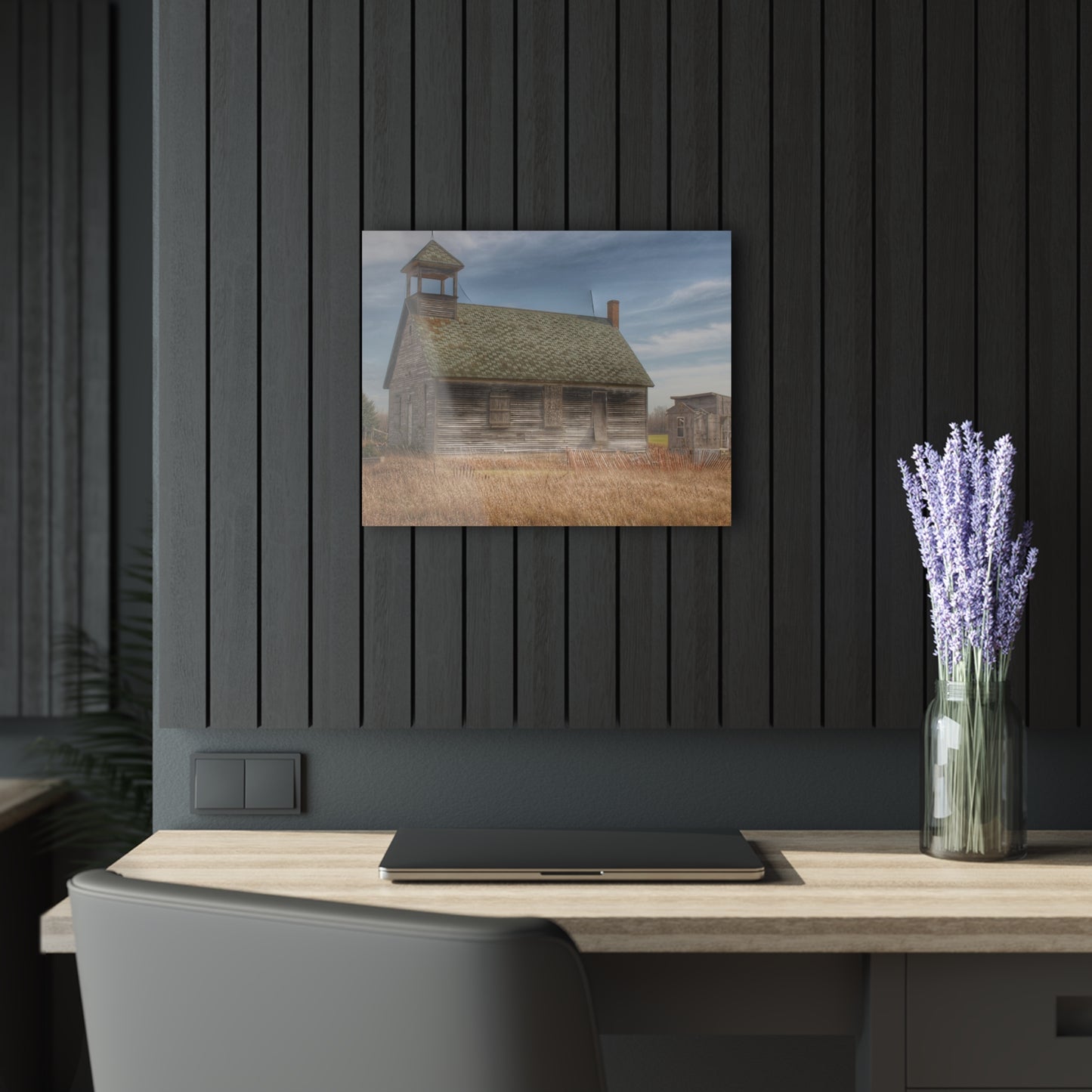 U R There Photography McKenzie Road Old Schoolhouse Rustic Farmhouse Acrylic Wall Print