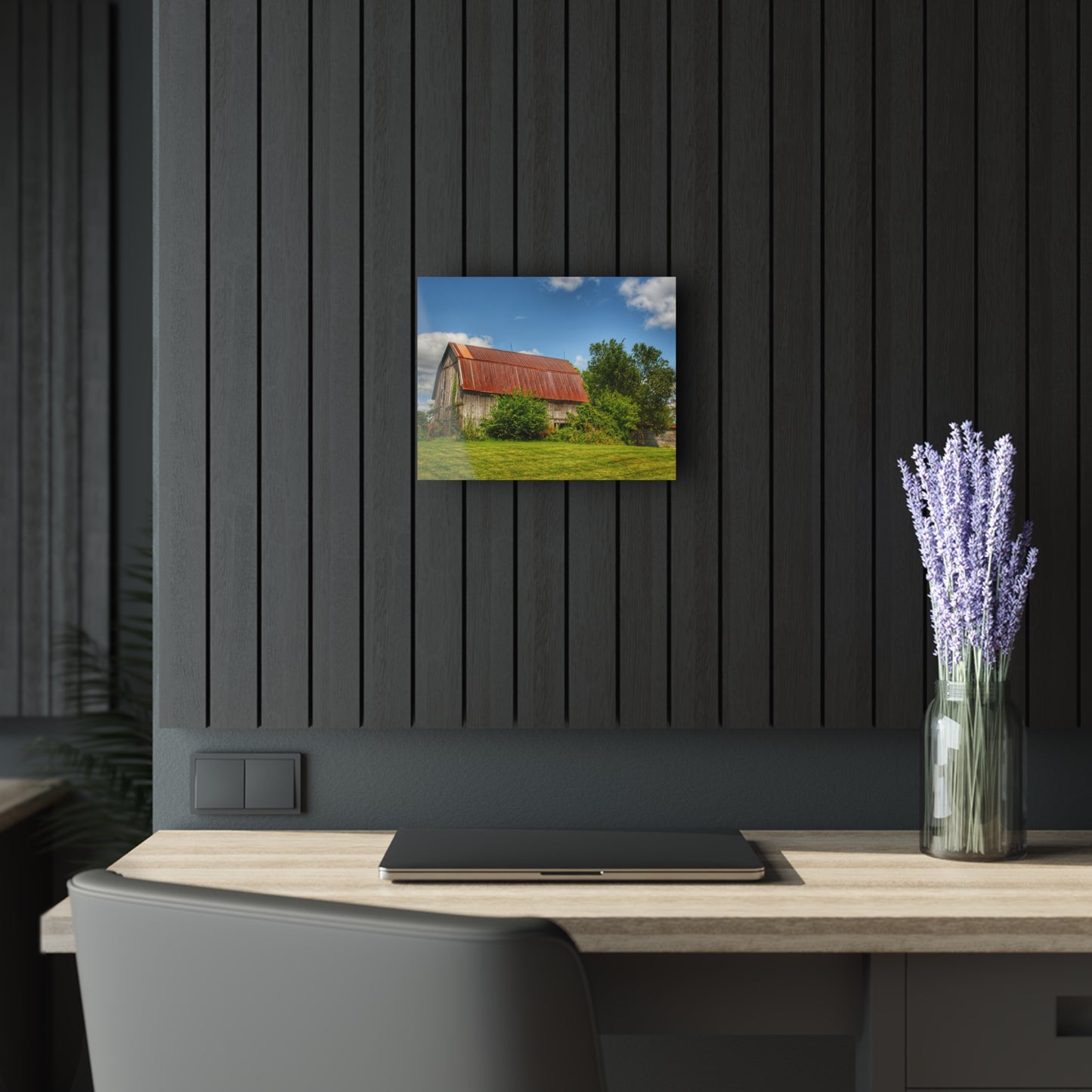 U R There Photography Grey Road Rusted II Rustic Farmhouse Acrylic Wall Print