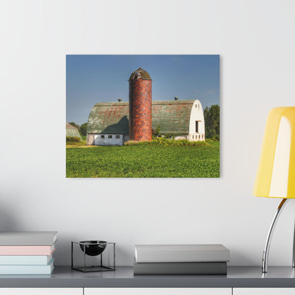 U R There Photography Elba White and Silo Rustic Farmhouse Acrylic Wall Print