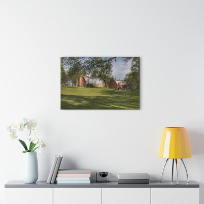 U R There Photography Clark Park Road Reds Rustic Farmhouse Acrylic Wall Print