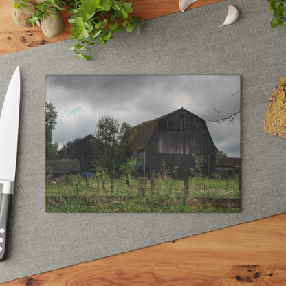 U R There Photography Greys of Summer Road Rustic Farmhouse Tempered-Glass Cutting Board