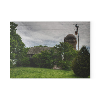 U R There Photography Higgins Road Greys Beyond the Greens Rustic Farmhouse Tempered-Glass Cutting Board