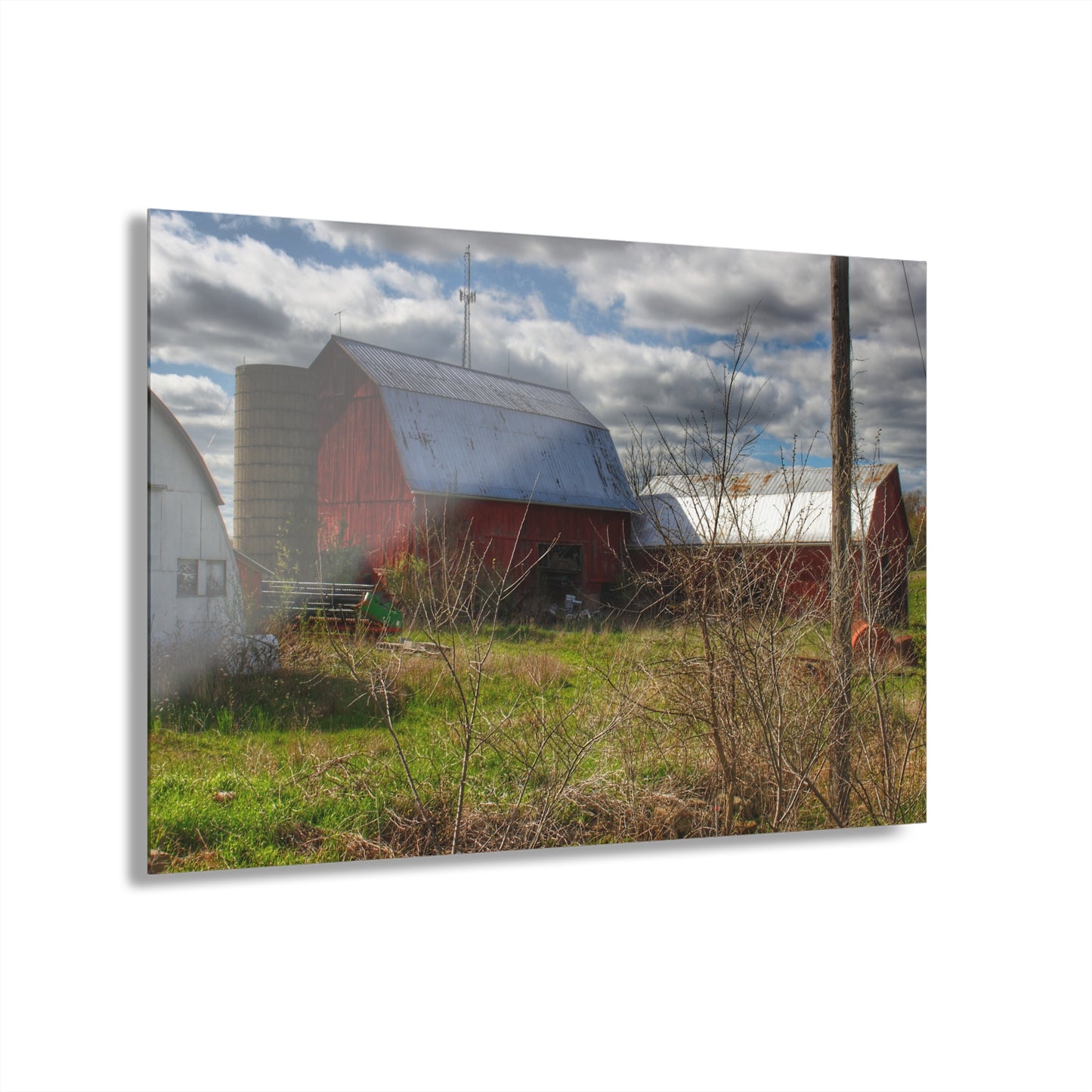 U R There Photography McDowell Road Reds III Rustic Farmhouse Acrylic Wall Print