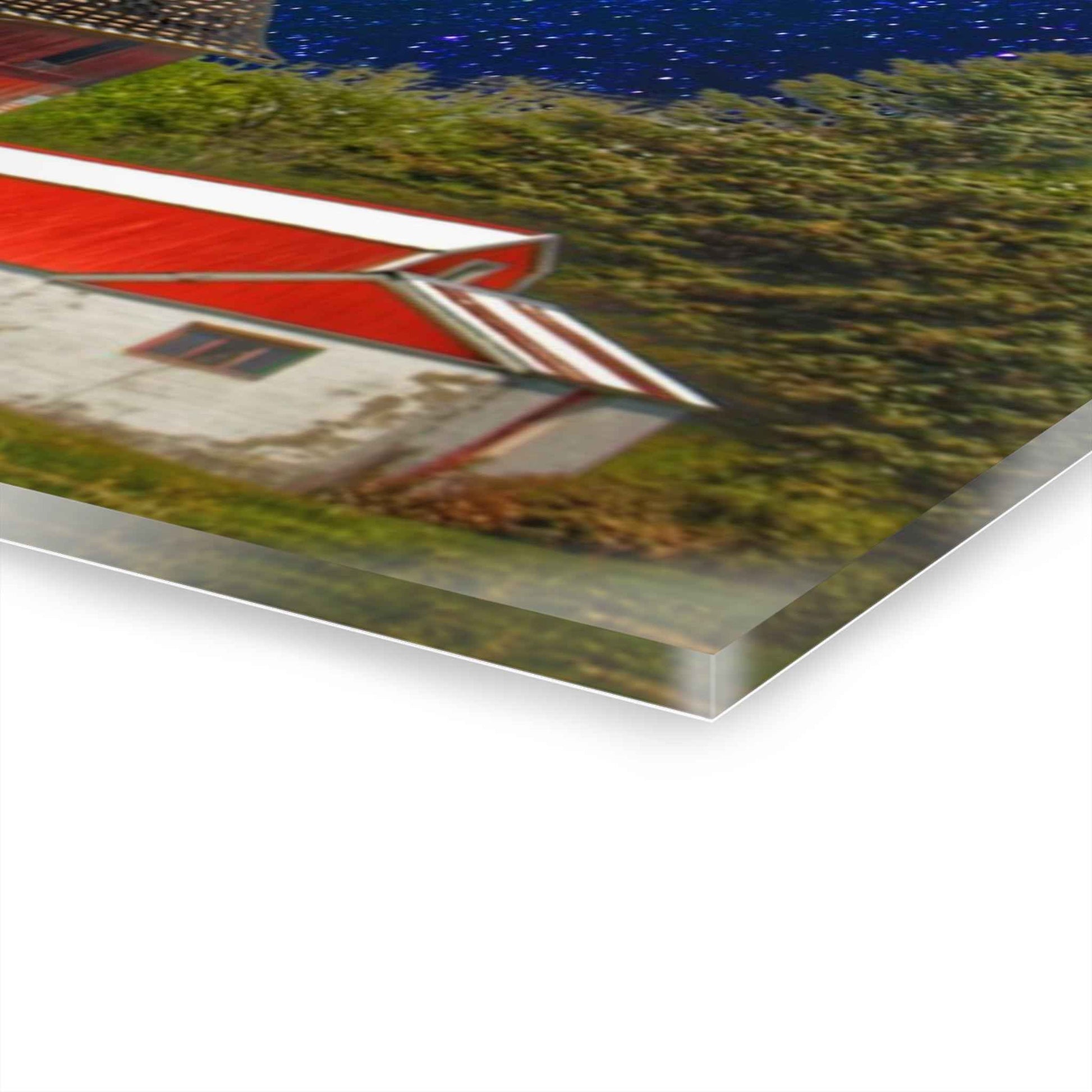 U R There Photography Moon over Hollenbeck Rustic Farmhouse Acrylic Wall Print