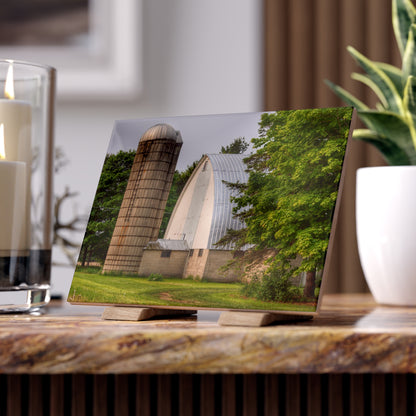 U R There Photography Carpenter Road White I Rustic Farmhouse Decorative Ceramic Tile