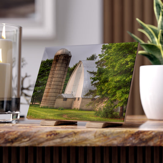 U R There Photography Carpenter Road White I Rustic Farmhouse Decorative Ceramic Tile