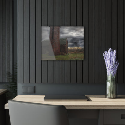 U R There Photography Pero Lake Road Grey II Rustic Farmhouse Acrylic Wall Print