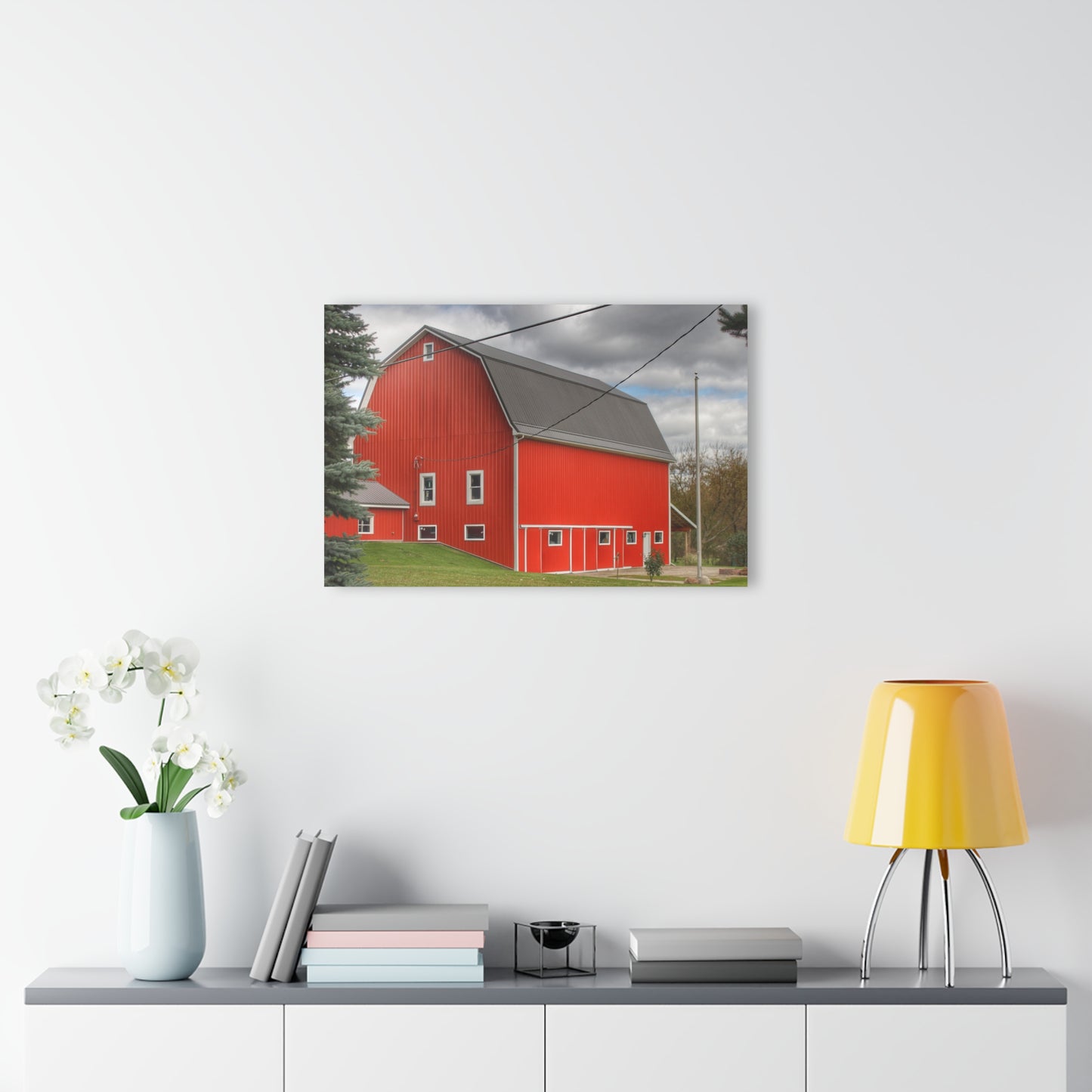 U R There Photography Connell Road Modern Red Rustic Farmhouse Acrylic Wall Print