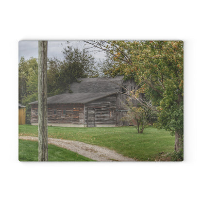 U R There Photography Hayes Road Hidden II Rustic Farmhouse Tempered-Glass Cutting Board