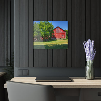 U R There Photography Five Lakes Red IV Rustic Farmhouse Acrylic Wall Print