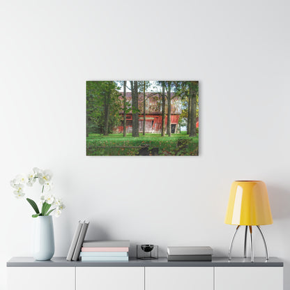 U R There Photography LeValley Falling Red Rustic Farmhouse Acrylic Wall Print