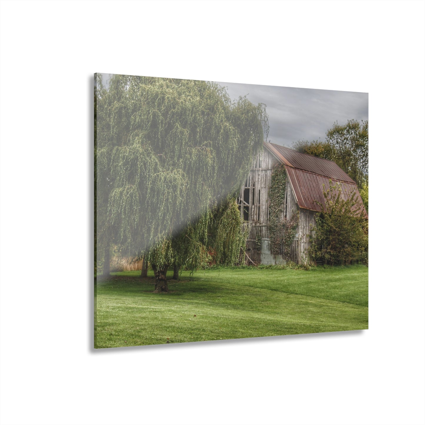 U R There Photography McDowell Road Grey Rustic Farmhouse Acrylic Wall Print