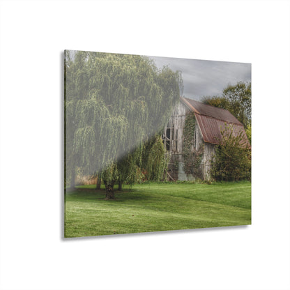 U R There Photography McDowell Road Grey Rustic Farmhouse Acrylic Wall Print