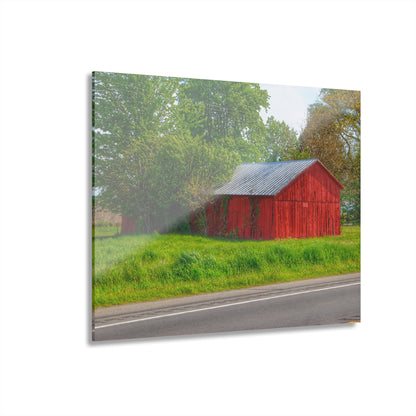 U R There Photography M-25 Little Red Rustic Farmhouse Acrylic Wall Print