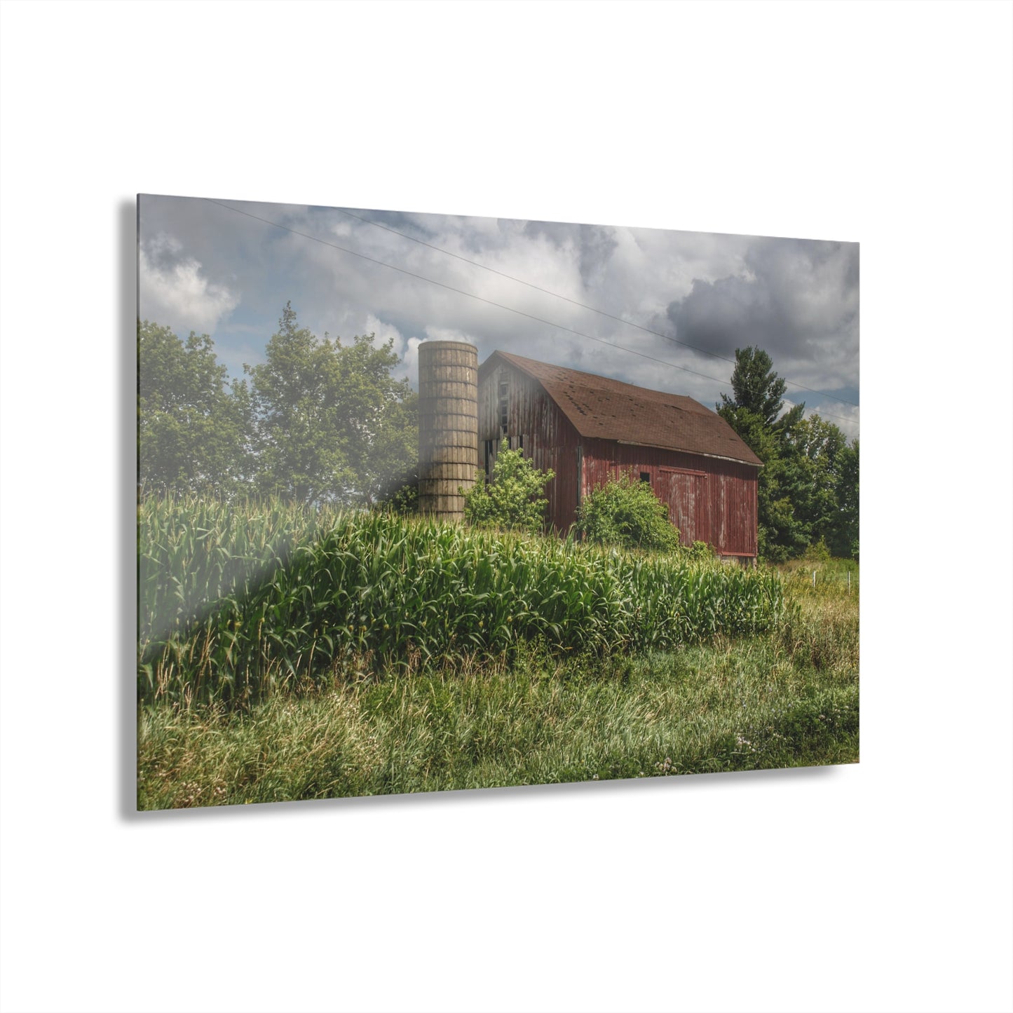 U R There Photography Armstrong Road Red III Rustic Farmhouse Acrylic Wall Print