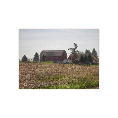 U R There Photography Bishop Road Reds IV Rustic Farmhouse Decorative Ceramic Tile