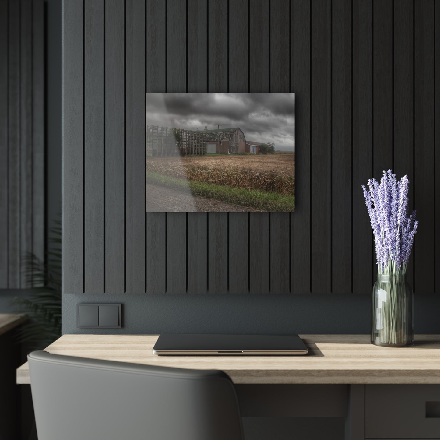 U R There Photography Weaver Road Brown Rustic Farmhouse Acrylic Wall Print