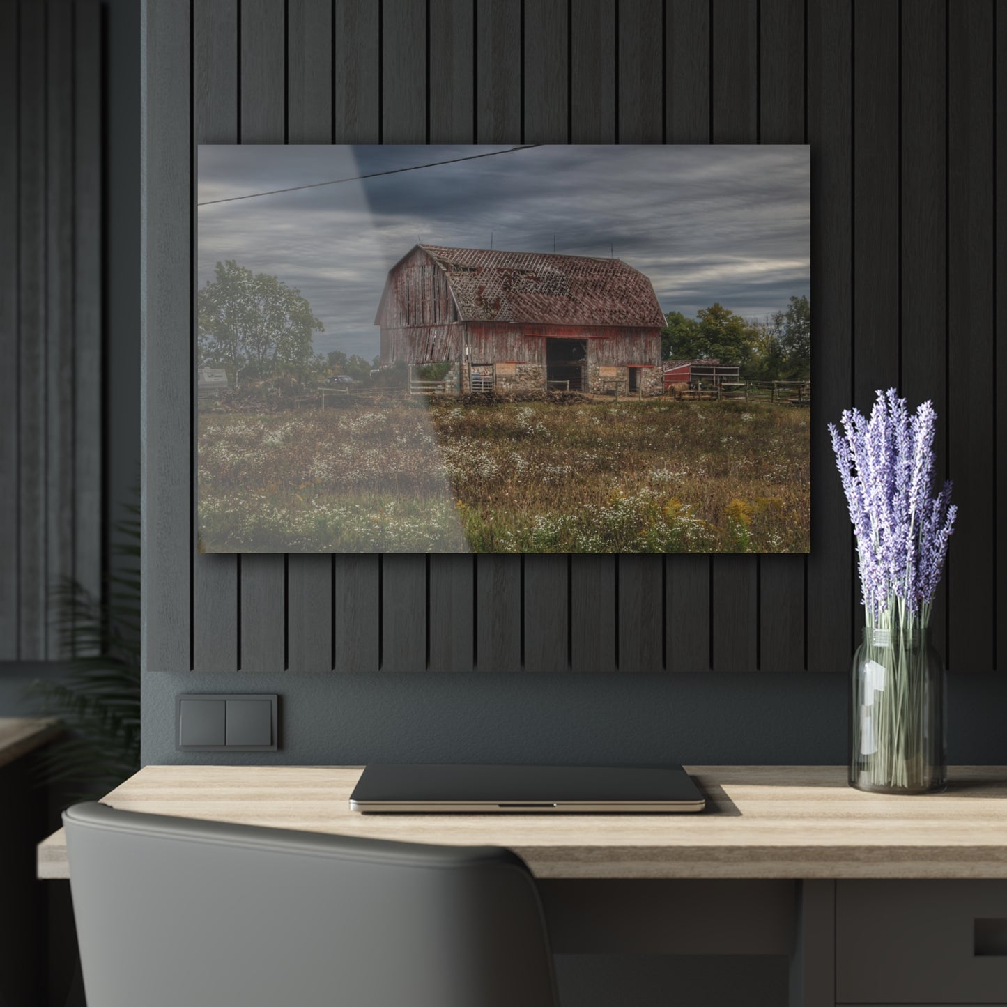 U R There Photography Old Marathon Red Rustic Farmhouse Acrylic Wall Print