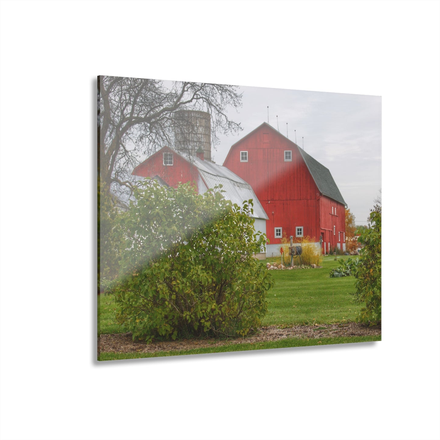 U R There Photography Potters Road Reds Rustic Farmhouse Acrylic Wall Print