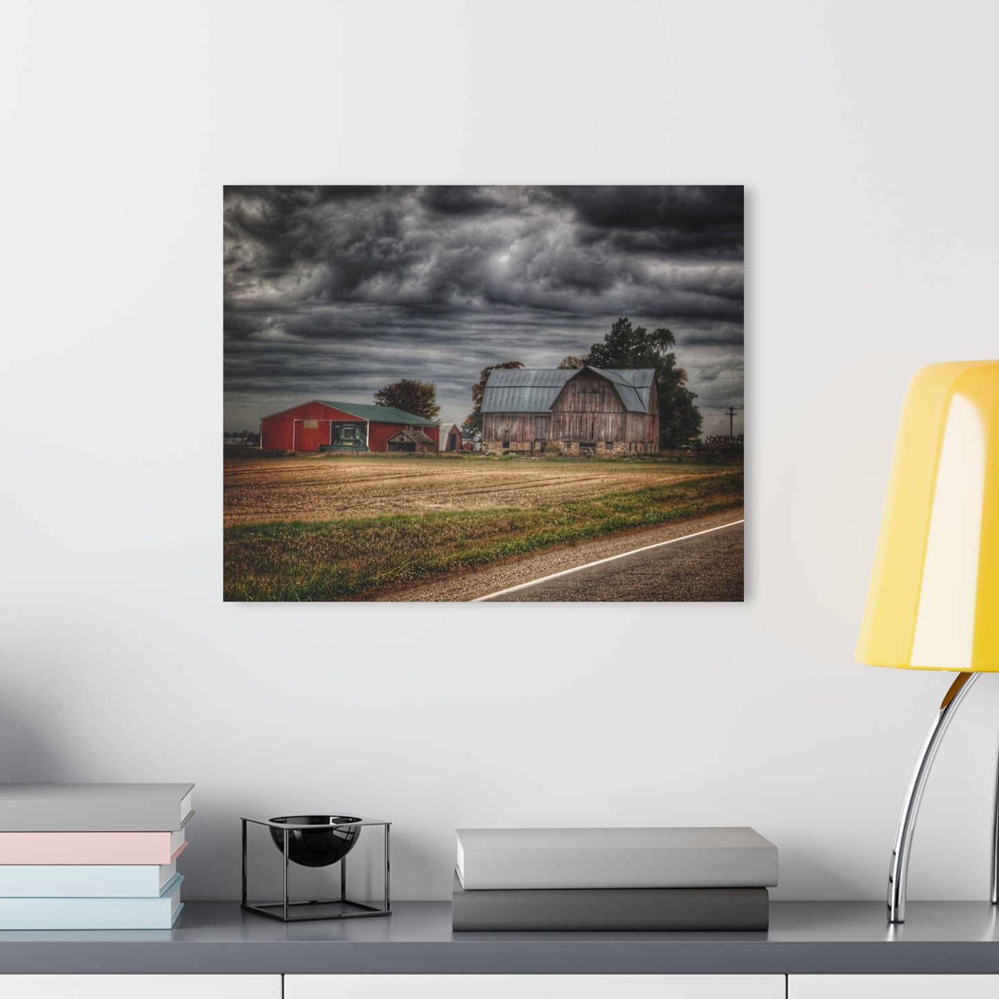 U R There Photography Snover Road Red II Rustic Farmhouse Acrylic Wall Print