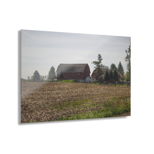 U R There Photography Bishop Road Reds IV Rustic Farmhouse Acrylic Wall Print