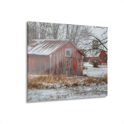 U R There Photography Frenchline Road Red Shack Rustic Farmhouse Acrylic Wall Print