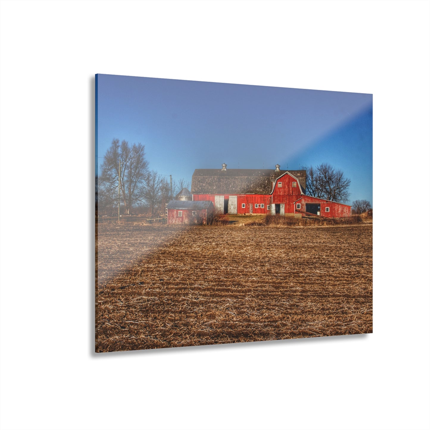 U R There Photography Rochester Road Red II Rustic Farmhouse Acrylic Wall Print