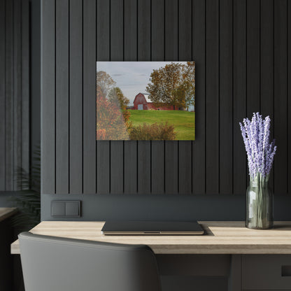 U R There Photography Lyons Road Red Rustic Farmhouse Acrylic Wall Print