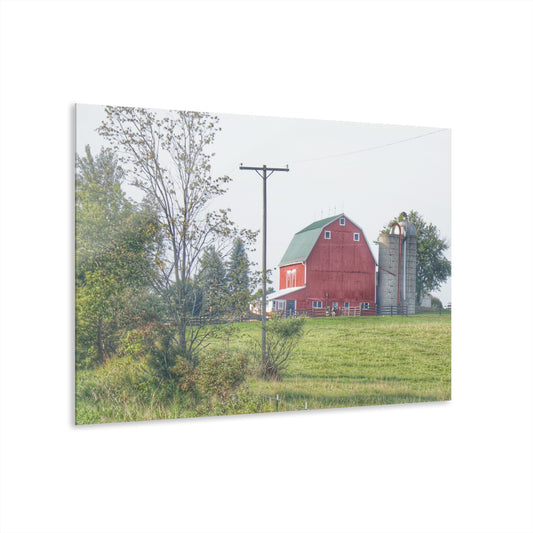 U R There Photography Stewart Road Red I Rustic Farmhouse Acrylic Wall Print