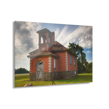 U R There Photography North Grove Road Schoolhouse I Rustic Farmhouse Acrylic Wall Print