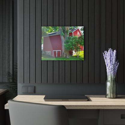 U R There Photography Court Street City Red Rustic Farmhouse Acrylic Wall Print