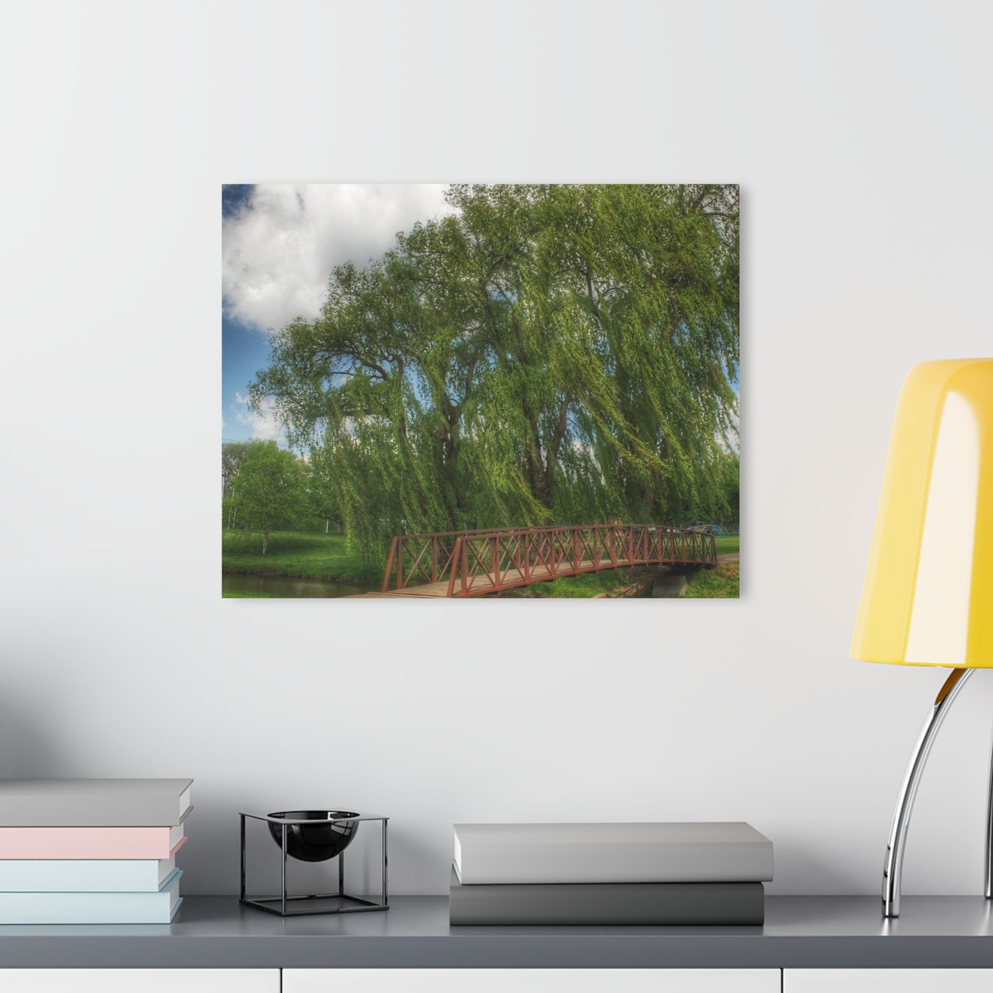 Barn Boutique Modern Farmhouse Acrylic Wall Print| Cramton Park Bridge in Lapeer II