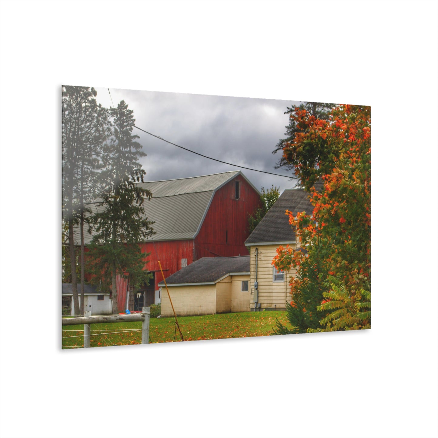 U R There Photography Farnsworth Road Red II Rustic Farmhouse Acrylic Wall Print