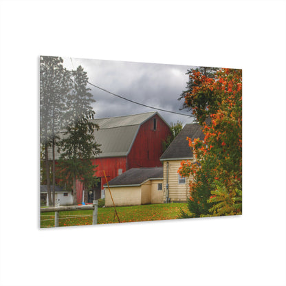 U R There Photography Farnsworth Road Red II Rustic Farmhouse Acrylic Wall Print