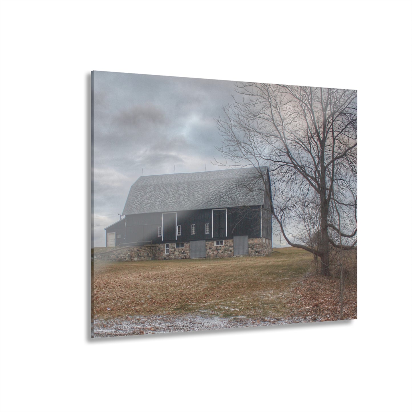 U R There Photography Attica Road Black Rustic Farmhouse Acrylic Wall Print