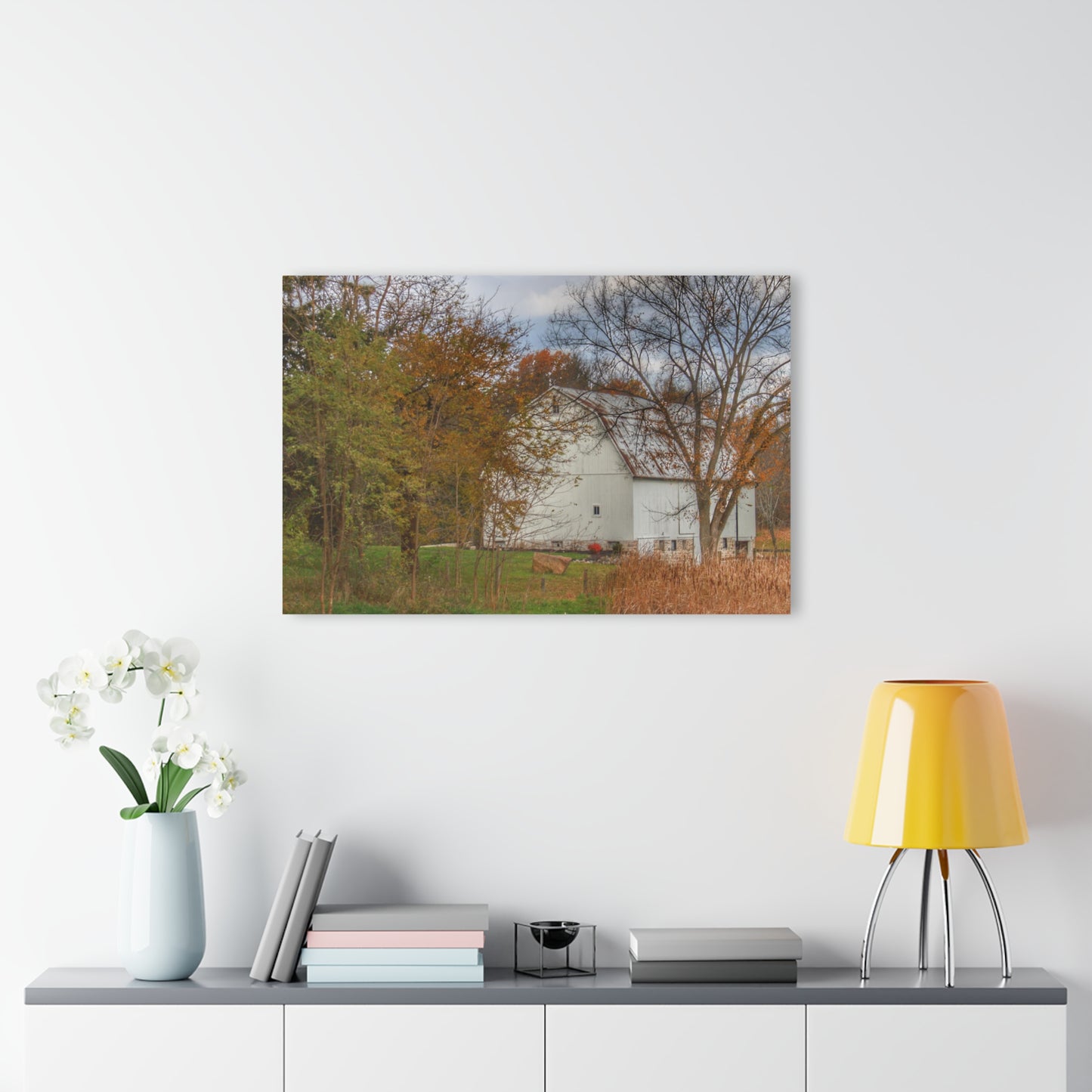 U R There Photography East Oakwood White Rustic Farmhouse Acrylic Wall Print