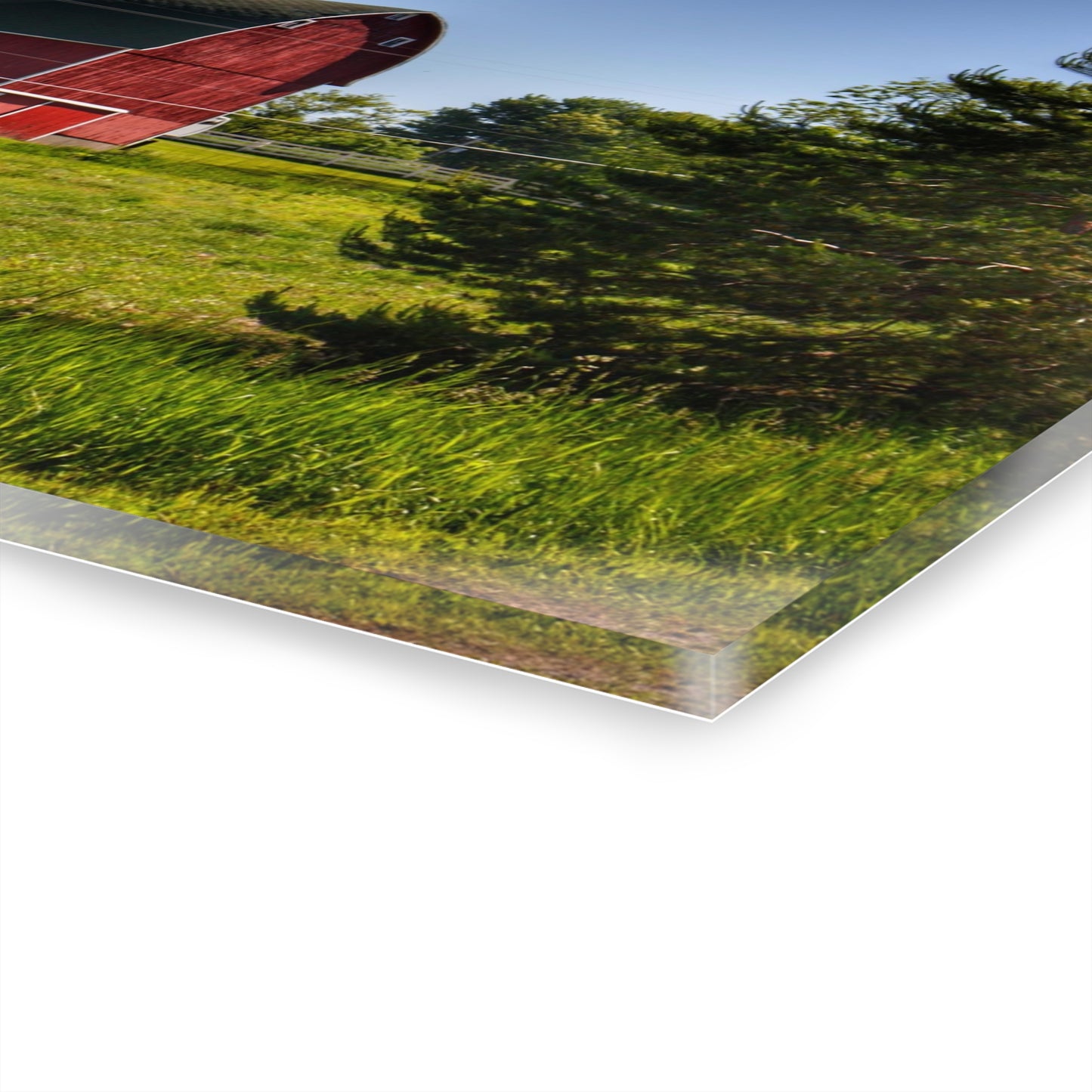 U R There Photography Hegal Road Red Rustic Farmhouse Acrylic Wall Print