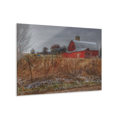U R There Photography Hough Road Reds Rustic Farmhouse Acrylic Wall Print