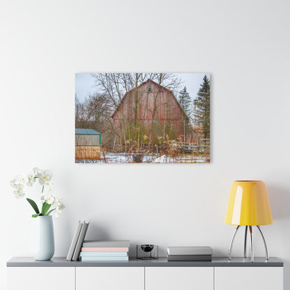 U R There Photography LeValley Road Red Rustic Farmhouse Acrylic Wall Print