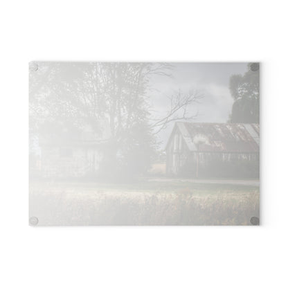 U R There Photography Richville Road Shacks Rustic Farmhouse Tempered-Glass Cutting Board
