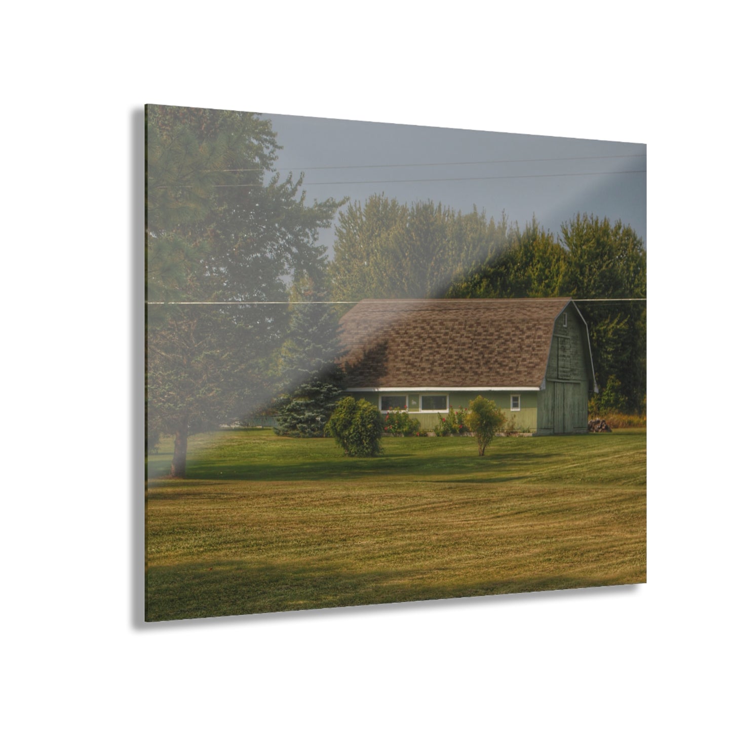 U R There Photography Crawford Road Green Rustic Farmhouse Acrylic Wall Print