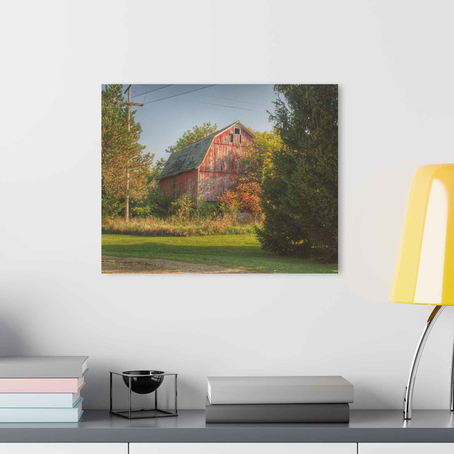 U R There Photography Belle River Red I Rustic Farmhouse Acrylic Wall Print