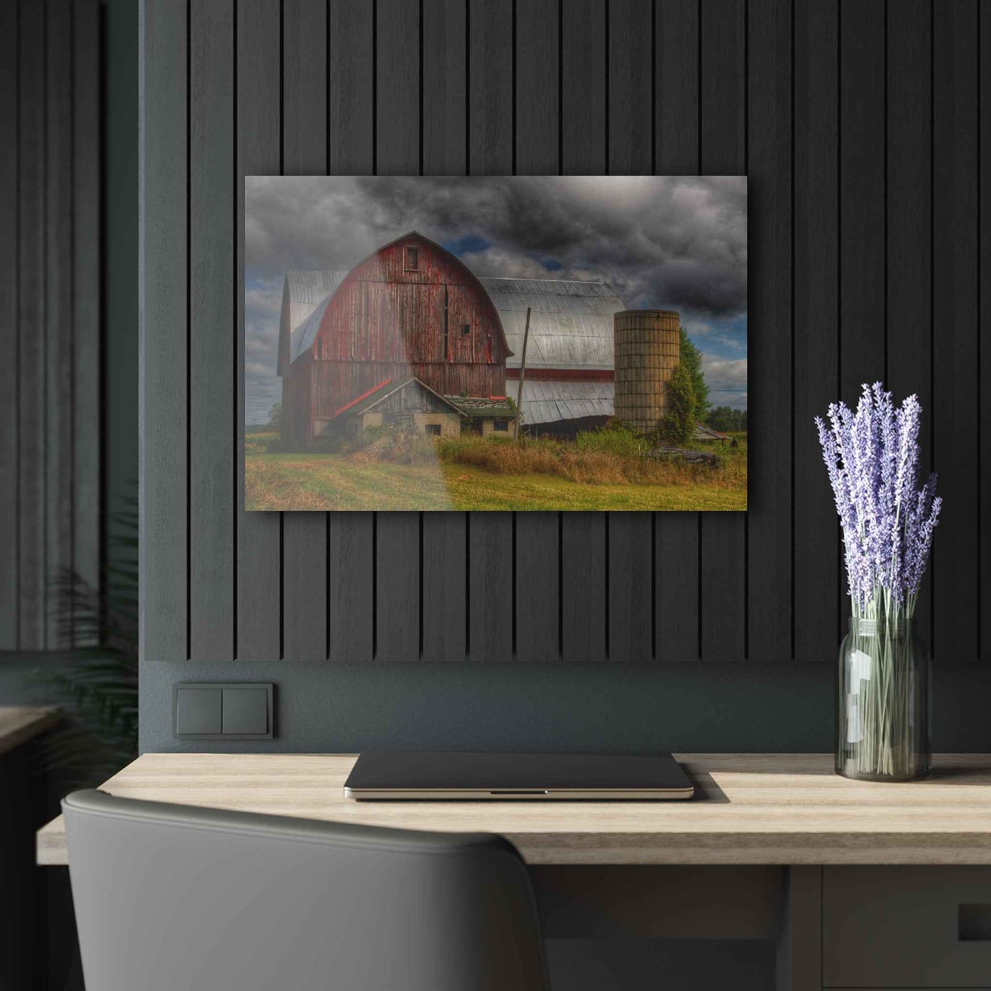 U R There Photography Valentine Road Red I Rustic Farmhouse Acrylic Wall Print