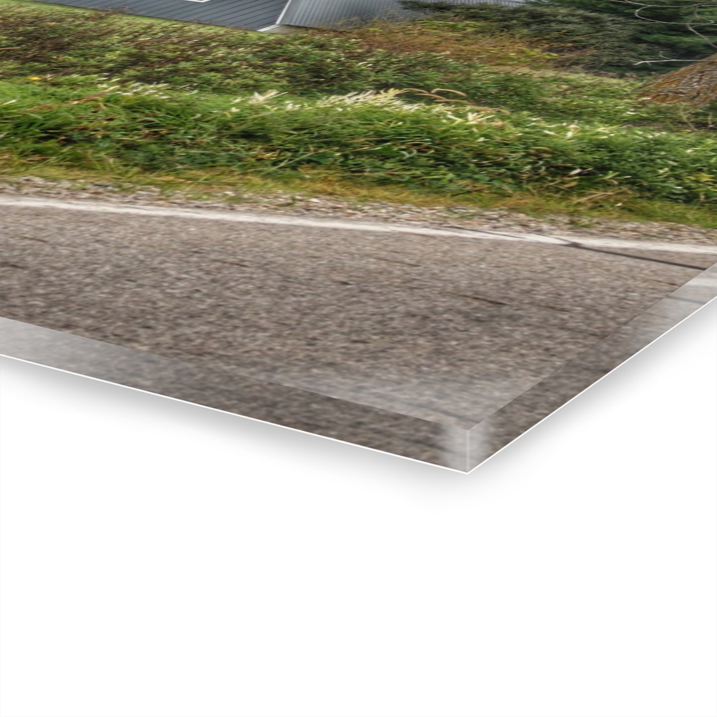 U R There Photography Hinson Road Grey Quonset Rustic Farmhouse Acrylic Wall Print