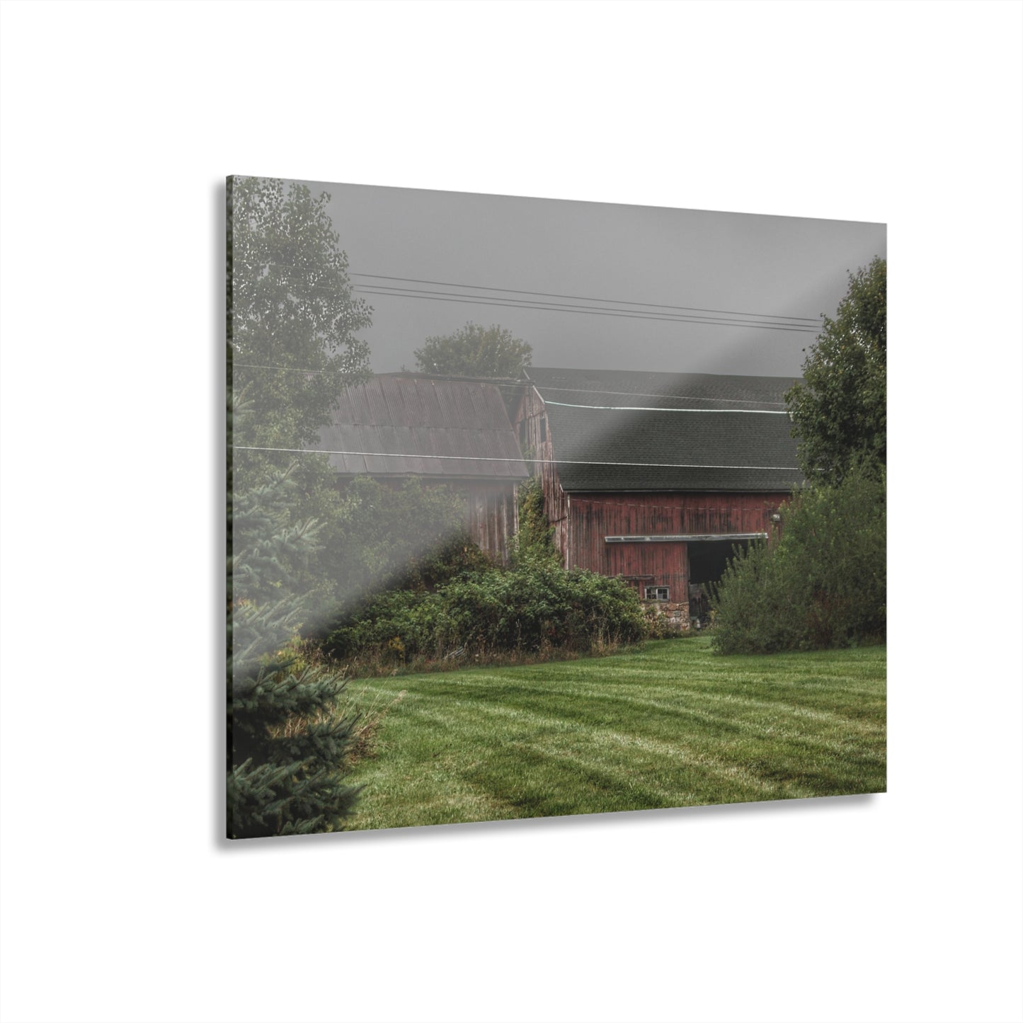 U R There Photography Bowers Road Grey Duo II Rustic Farmhouse Acrylic Wall Print