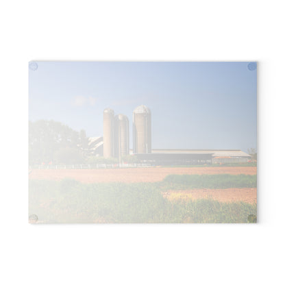 U R There Photography Leslie Road Hidden Rustic Farmhouse Tempered-Glass Cutting Board