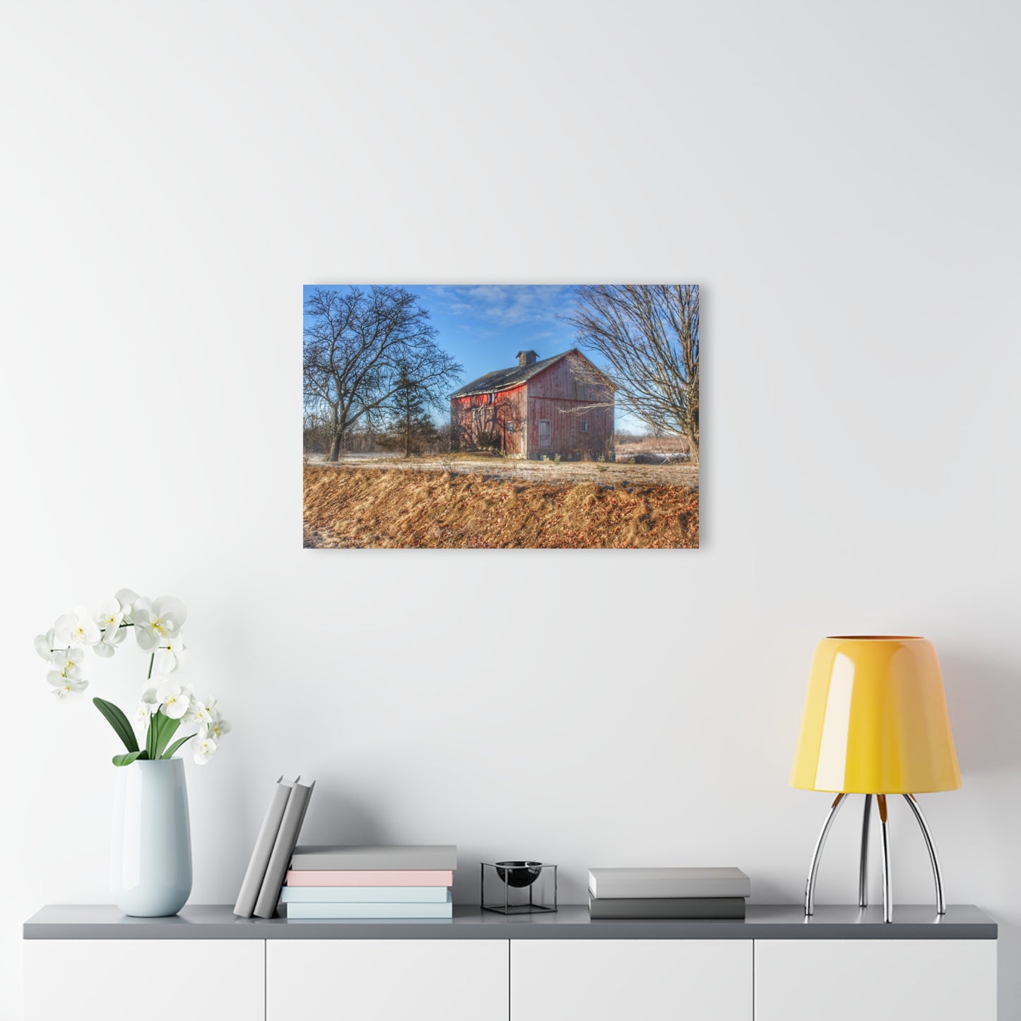 U R There Photography M-24 Barn at the Bend I Rustic Farmhouse Acrylic Wall Print