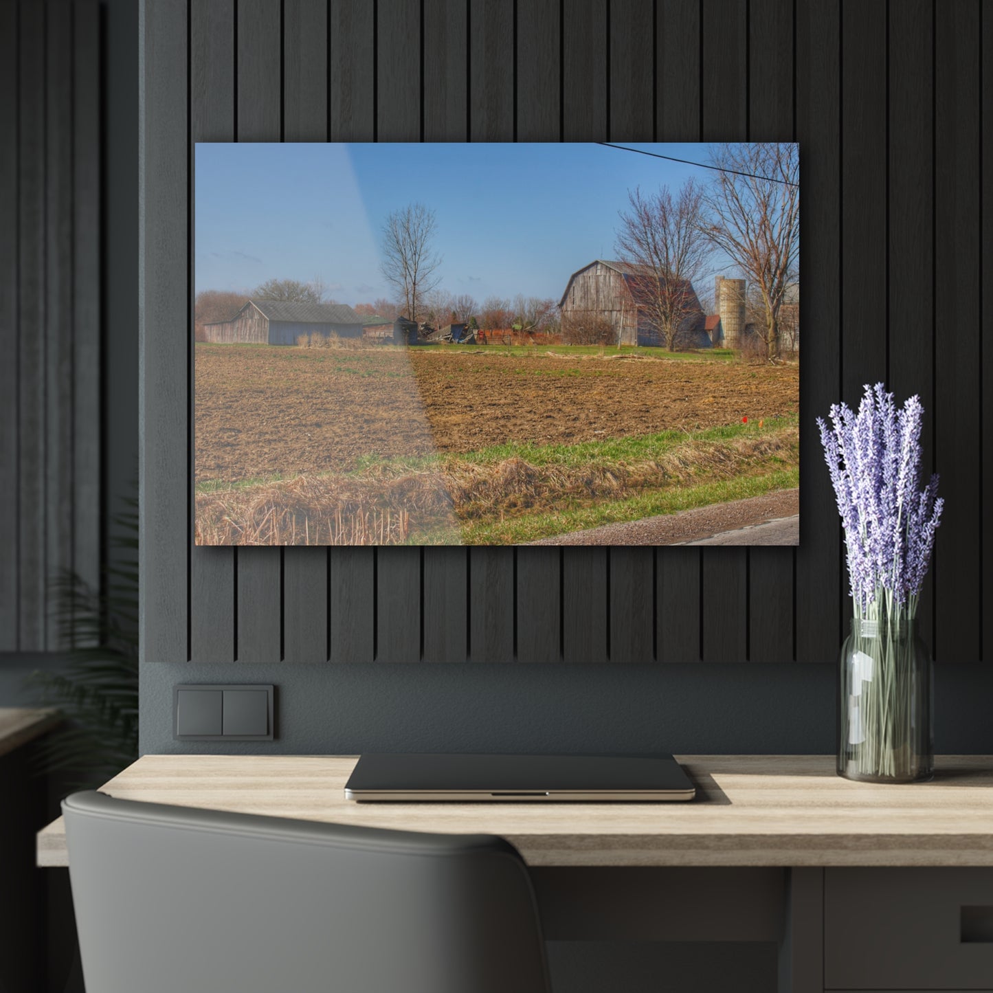 U R There Photography Stanley Road Greys Rustic Farmhouse Acrylic Wall Print