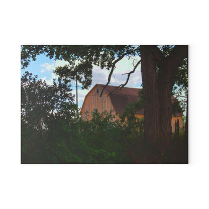 U R There Photography Bristol Gold Hidden Rustic Farmhouse Tempered-Glass Cutting Board