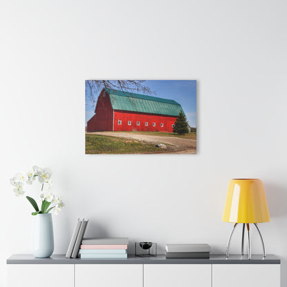 U R There Photography Perry Road Red Rustic Farmhouse Acrylic Wall Print